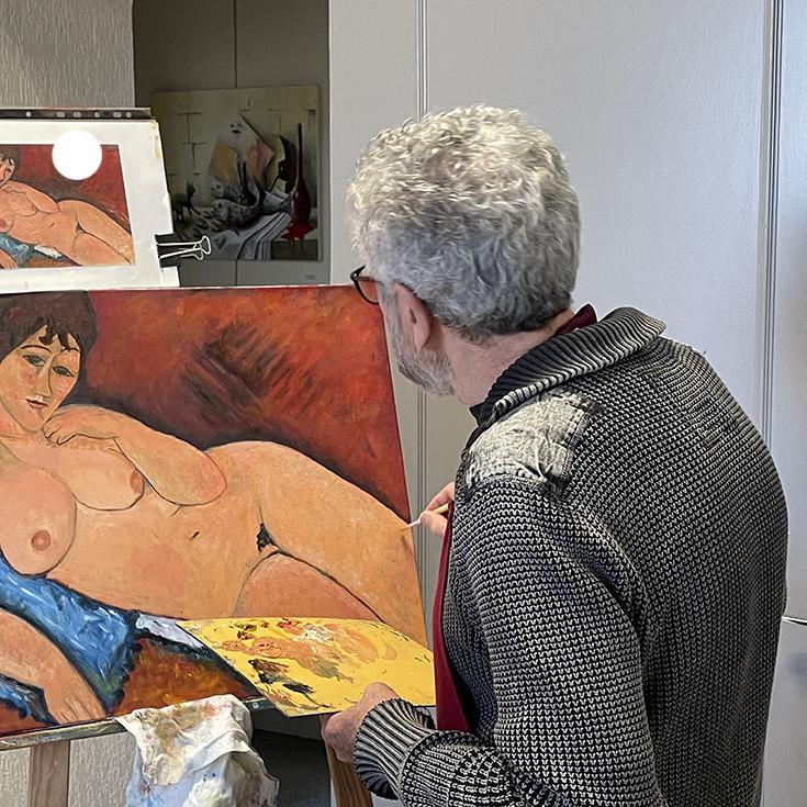 Stage / Etude copie d'un Modigliani. 